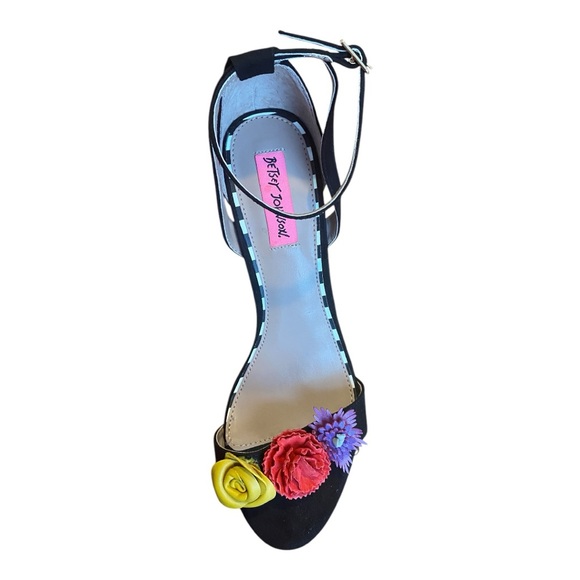 Betsey Johnson Fluer Dress high heel flowery Sandals size 9. Unique - Picture 4 of 11